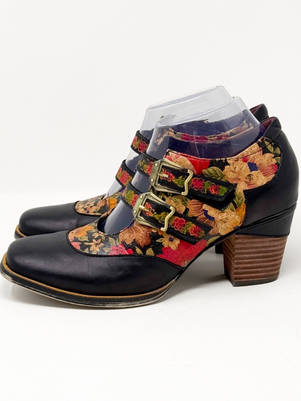 L’Artiste by Spring Step floral leather Mary Jane booties, size 39 - Picture 2 of 8